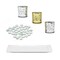 Mod Lighting and Decor 5-Piece Christmas Candle Holder Display Set - 14" - Silver and Gold